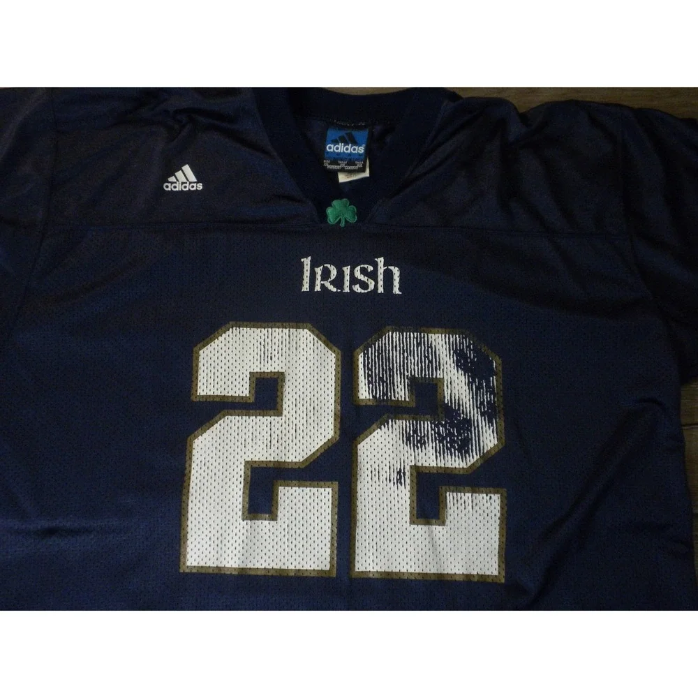 Adidas Notre Dame Jersey 2XL Blue Fighting Irish Football Aneyas Williams #22‎